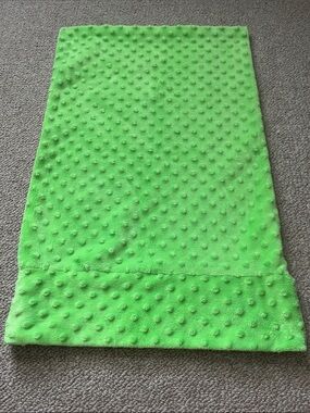 Bright Lime Green Minky Dot Toddler Pillowcase